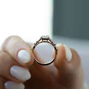  The Marquise Chelsea Emerald Lab Diamond Ring 14k Rose Gold 005 Final