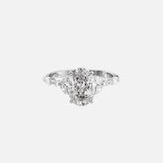  The Marquise Chelsea Oval Lab Diamond Ring 18k White Gold 001
