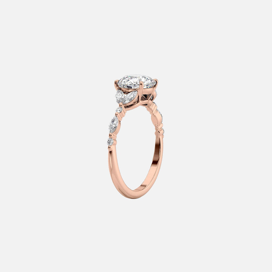  The Marquise Chelsea Pear Lab Diamond Ring 18k Rose Gold 002