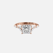  The Marquise Chelsea Princess Lab Diamond Ring 14k Rose Gold 001