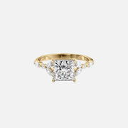 The Marquise Chelsea Princess Lab Diamond Ring 14k Yellow Gold 001