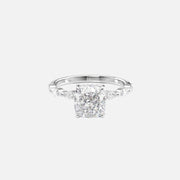  The Marquise Lucia Cushion Lab Diamond Ring 14k White Gold 001