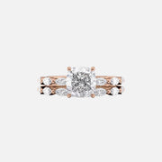  The Marquise Lucia Cushion Lab Diamond Ring 18k Rose Gold 003