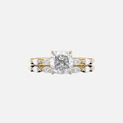  The Marquise Lucia Cushion Lab Diamond Ring 18k Yellow Gold 003