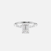  The Marquise Lucia Emerald Lab Diamond Ring 14k White Gold 001