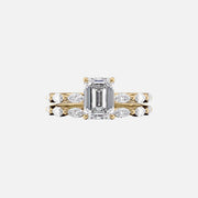  The Marquise Lucia Emerald Lab Diamond Ring 14k Yellow Gold 003