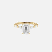  The Marquise Lucia Emerald Lab Diamond Ring 18k Yellow Gold 001