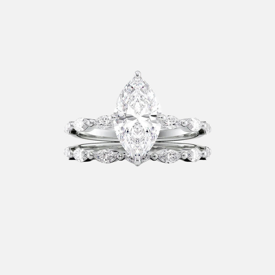  The Marquise Lucia Marquise Lab Diamond Ring 14k White Gold 003