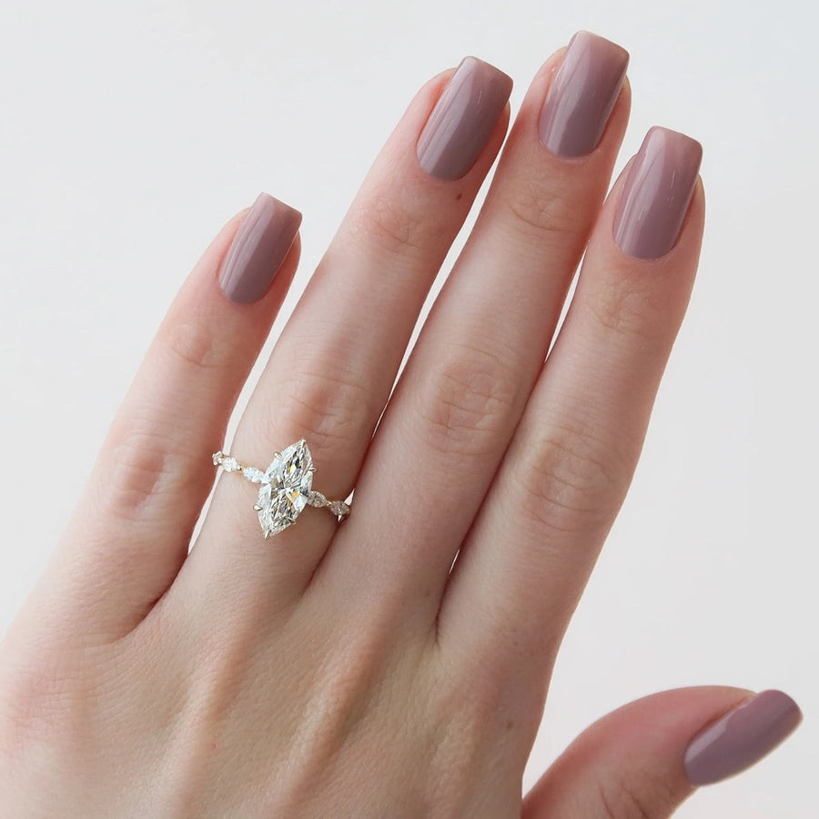  The Marquise Lucia Marquise Lab Diamond Ring 14k Yellow Gold 004