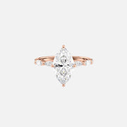  The Marquise Lucia Marquise Lab Diamond Ring 18k Rose Gold 001