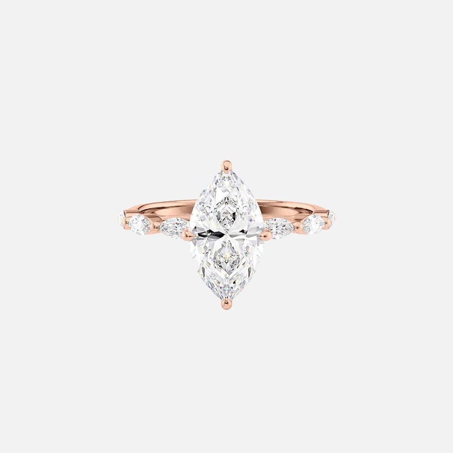  The Marquise Lucia Marquise Lab Diamond Ring 18k Rose Gold 001