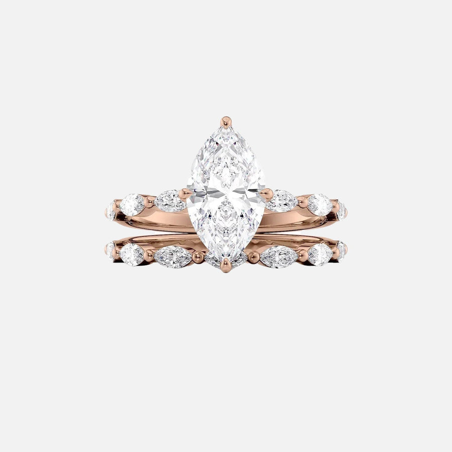  The Marquise Lucia Marquise Lab Diamond Ring 18k Rose Gold 003