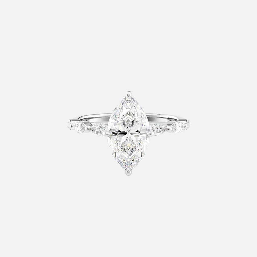  The Marquise Lucia Marquise Lab Diamond Ring 18k White Gold 001