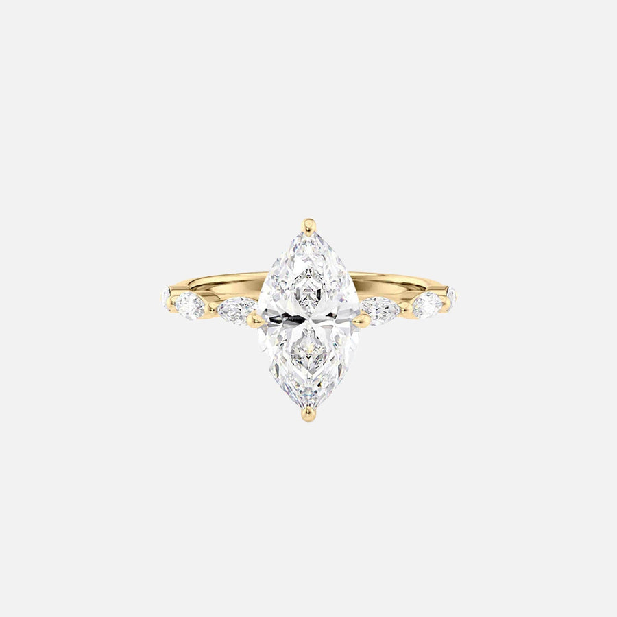  The Marquise Lucia Marquise Lab Diamond Ring 18k Yellow Gold 001