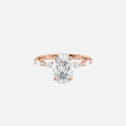  The Marquise Lucia Oval Lab Diamond Ring 14k Rose Gold 001