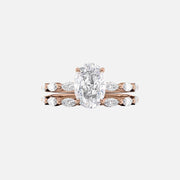  The Marquise Lucia Oval Lab Diamond Ring 18k Rose Gold 003