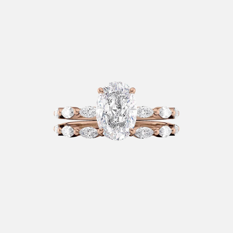  The Marquise Lucia Oval Lab Diamond Ring 18k Rose Gold 003
