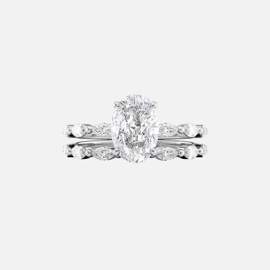  The Marquise Lucia Oval Lab Diamond Ring 18k White Gold 003