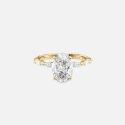  The Marquise Lucia Oval Lab Diamond Ring 18k Yellow Gold 001