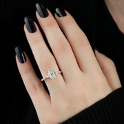  The Marquise Lucia Oval Moissanite Ring 18k Rose Gold 004