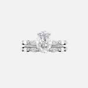  The Marquise Lucia Oval Moissanite Ring 18k White Gold 003