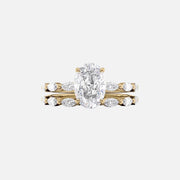  The Marquise Lucia Oval Moissanite Ring 18k Yellow Gold 003