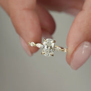  The Marquise Lucia Oval Moissanite Ring 18k Yellow Gold 004
