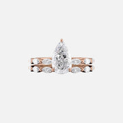  The Marquise Lucia Pear Lab Diamond Ring 14k Rose Gold 003