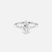  The Marquise Lucia Pear Lab Diamond Ring 14k White Gold 001