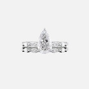  The Marquise Lucia Pear Lab Diamond Ring 18k White Gold 003
