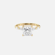  The Marquise Lucia Princess Lab Diamond Ring 18k Yellow Gold 001