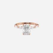  The Marquise Lucia Radiant Lab Diamond Ring 14k Rose Gold 001