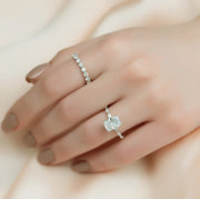  The Marquise Lucia Radiant Lab Diamond Ring 14k White Gold 004