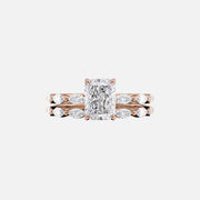  The Marquise Lucia Radiant Lab Diamond Ring 18k Rose Gold 003