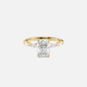  The Marquise Lucia Radiant Lab Diamond Ring 18k Yellow Gold 001
