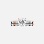  The Marquise Lucia Round Lab Diamond Ring 18k Rose Gold 003