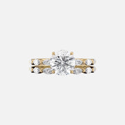  The Marquise Lucia Round Lab Diamond Ring 18k Yellow Gold 003