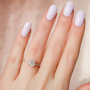  The Marquise Round Lindsey Cushion Lab Diamond Ring 14k Rose Gold 003