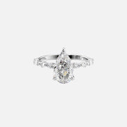  The Marquise Round Lindsey Pear Lab Diamond Ring 18k White Gold 001
