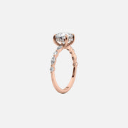  The Marquise Round Lindsey Radiant Lab Diamond Ring 14k Rose Gold 002