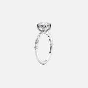  The Marquise Round Lindsey Radiant Lab Diamond Ring 18k White Gold 002