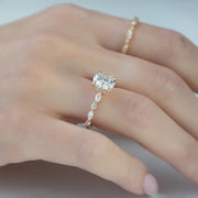 The Marquise Round Lindsey Round Lab Diamond Ring 14k Rose Gold 003
