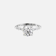  The Marquise Round Lindsey Round Lab Diamond Ring 14k White Gold 001