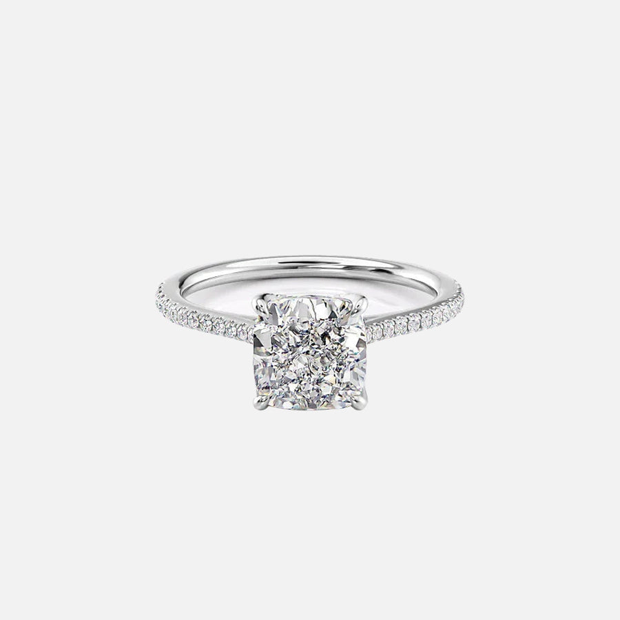 The Meera Cushion Pave Moissanite Ring - KNT - Engagement Rings, Wedding Bands & Fine Jewelry