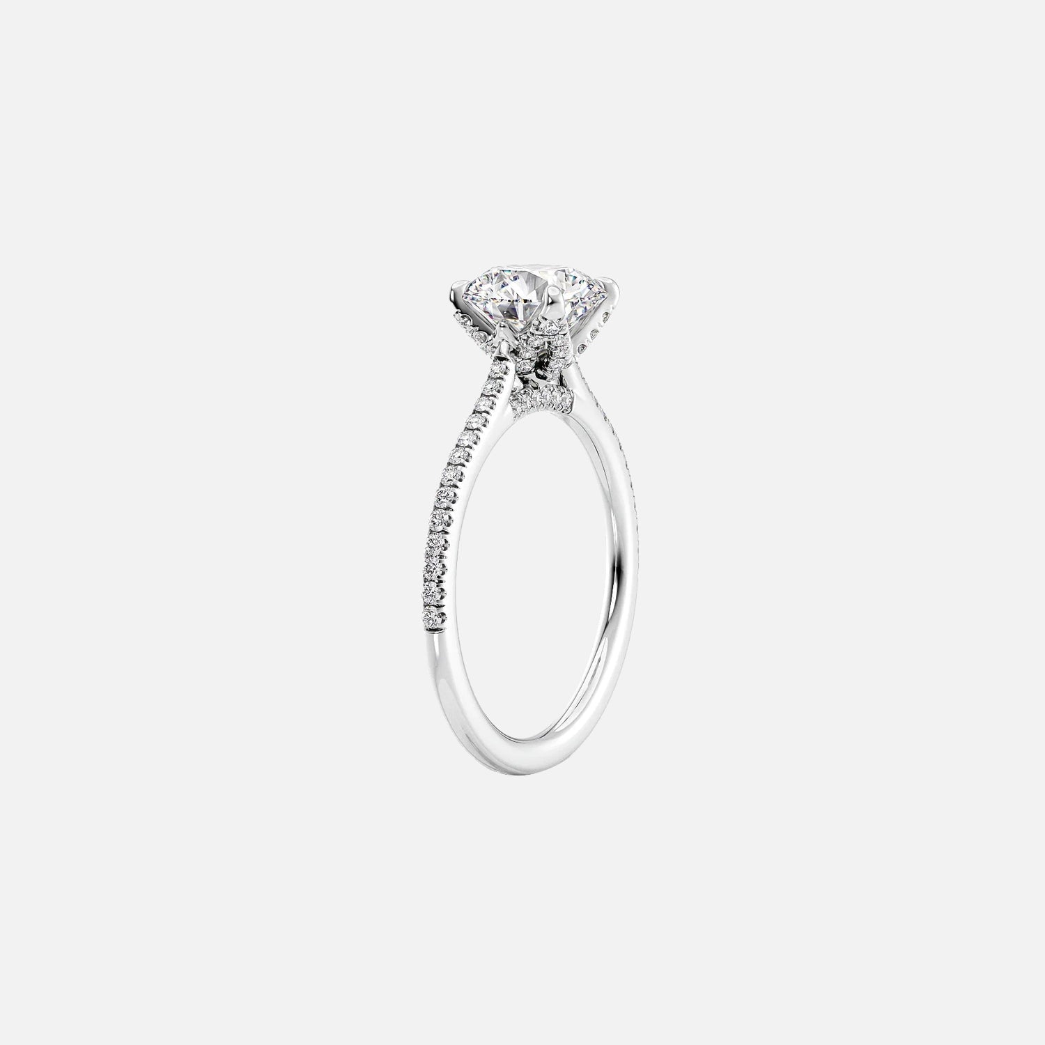 The Meera Cushion Pave Moissanite Ring - KNT - Engagement Rings, Wedding Bands & Fine Jewelry