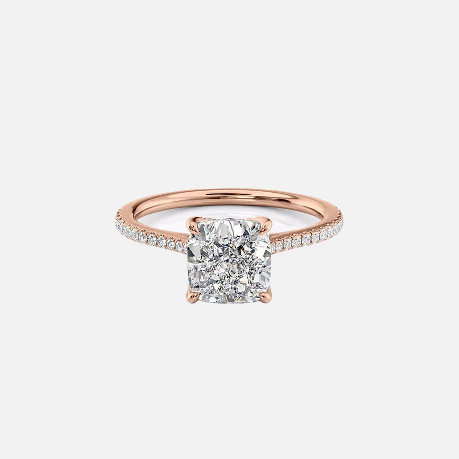 The Meera Cushion Pave Moissanite Ring - KNT - Engagement Rings, Wedding Bands & Fine Jewelry