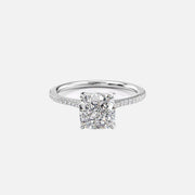 The Meera Cushion Pave Moissanite Ring - KNT - Engagement Rings, Wedding Bands & Fine Jewelry