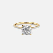 The Meera Cushion Pave Moissanite Ring - KNT - Engagement Rings, Wedding Bands & Fine Jewelry