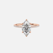 The Meera Marquise Pave Moissanite Ring - KNT - Engagement Rings, Wedding Bands & Fine Jewelry
