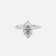 The Meera Marquise Pave Moissanite Ring - KNT - Engagement Rings, Wedding Bands & Fine Jewelry